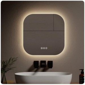 Espejo DUOS luz calida directo con antivaho - Medida 50x50 ( 2 uds) - Medida 45x75 ( 2 uds) sin antivaho  - Medida 126x50