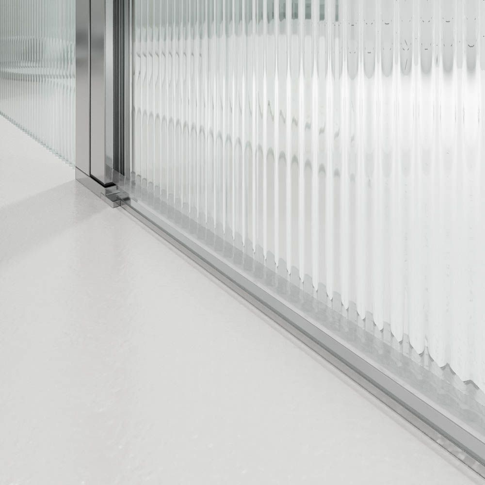Vidrio Acanalado templado  95 cm alto x 57,5 cm ancho ( 2 uds )