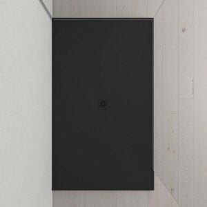 Plato de ducha XXL  110 cm  x  110 cm NEGRO