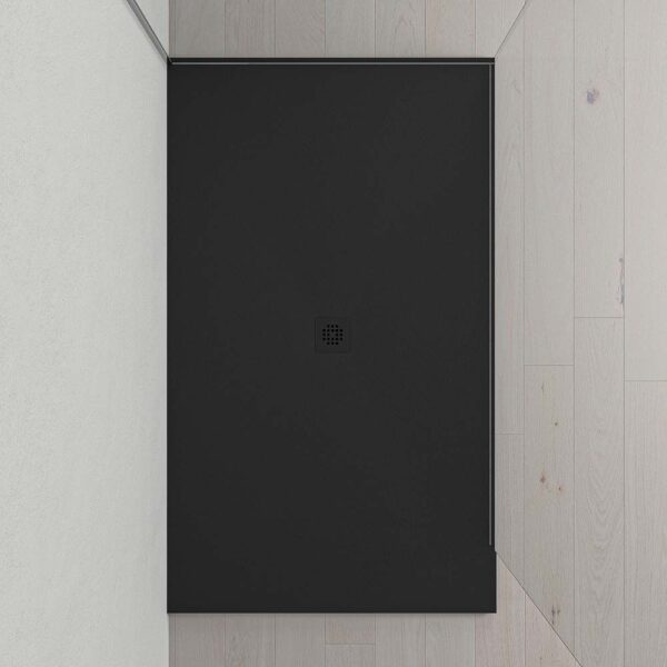 Plato de ducha XXL  110 cm  x  110 cm NEGRO