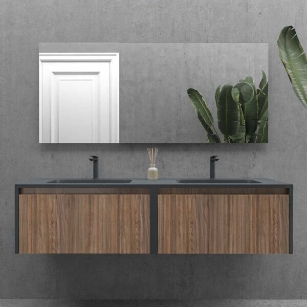 Espejo de baño LISEL 140 cm x 90 cm sin luz con antivaho