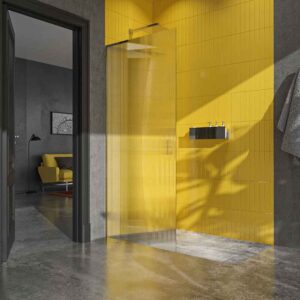 Mampara de ducha ZEN sin brazo seguridad 70 cm altura especial 207 cm Vidrio transparente 8 mm INOX