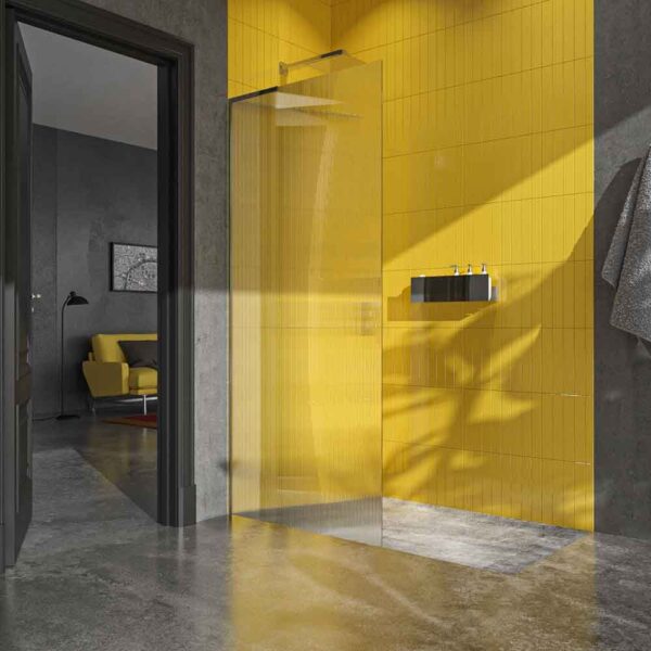 Mampara de ducha ZEN sin brazo seguridad 70 cm altura especial 207 cm Vidrio transparente 8 mm INOX