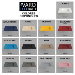 Lavabo HE 100 cm blanco mate sin agujero griferia