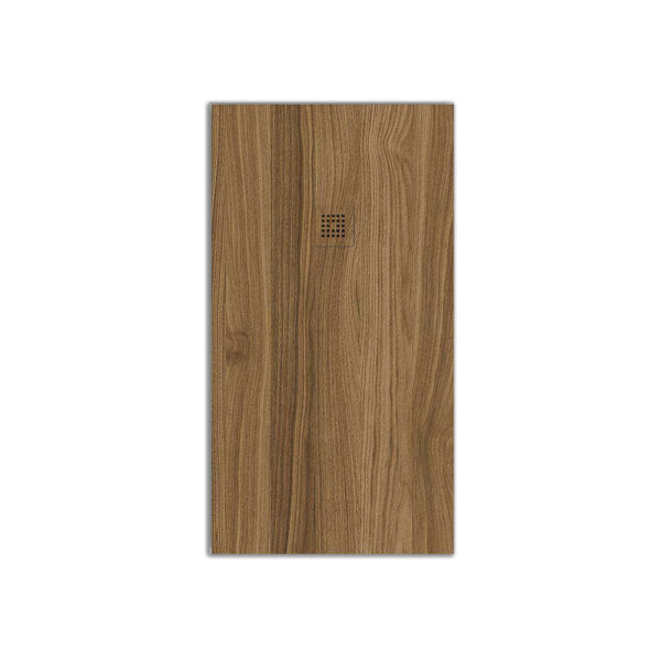 Plato de ducha STONE 3D acabado  Madera Cerezo 135 cm x 85 cm