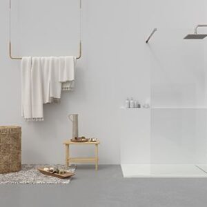 Mampara de ducha ZEN fijo 100 cm vidrio 8 mm con antical COBRE MATE