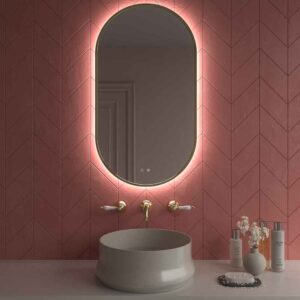 Mueble de baño BINARIO 120 cm 4 cajones ( abajo/arriba) ROBLE NUDOS - Tapa 3 cm ROBLE NUDOS - Lavabo  ABU 2 uds - Espejo BEGIN 120x40 ( 2 uds )
