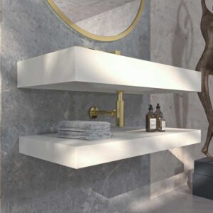 Lavabo suspendido LIDO 60 x 39 blanco con agujero griferia