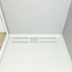 Plato de ducha URBAN CROME  70  cm x 180 cm rejilla acabado blanco
