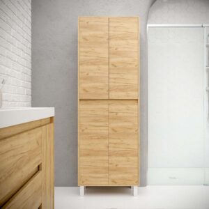 Columna de baño CARMEN  con patas 4 puertas  195 cm x 100 cm x 25 cm ROBLE ARIZONA