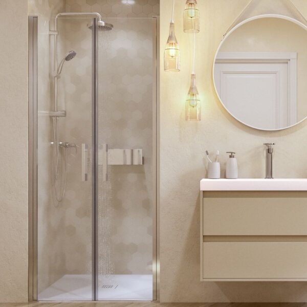 Mueble de baño CARMEN suspendido 80 cm 2 cajones MOKA - Encimera solid surface 2 cm grosor  80 cm MOKA  - Valvula click clack MOKA