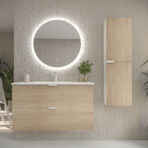 Columna suspendida ADAM 2 puertas 120x30x25 alcatraz / blanco