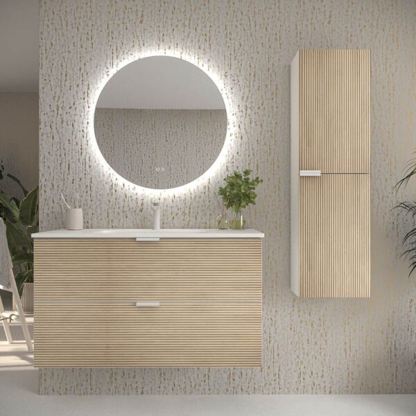 Columna suspendida ADAM 2 puertas 120x30x25 alcatraz / blanco
