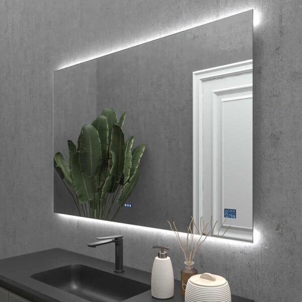 Espejo de baño TORONTO  90 cm ancho x  70 cm alto  TRILED - Bluetooth - Anti vaho