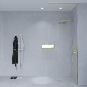 Fijo de ducha ZEN a techo  209 cm x  100 cm ORO