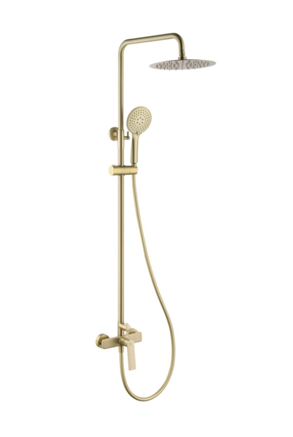 Espejo ELIPTICO luz trasera  50x90  canto oro -  Columna de ducha GLORY oro