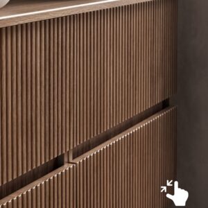 Mueble de baño BINARIO suspendido para lavabo instalado cliente 150 cm x 50 cm 4 cajones Altura 75 cm OLMO  ( pago 50 % )