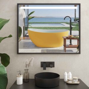 Espejo de baño EVO  100 cm largo x  40  cm alto  NEGRO