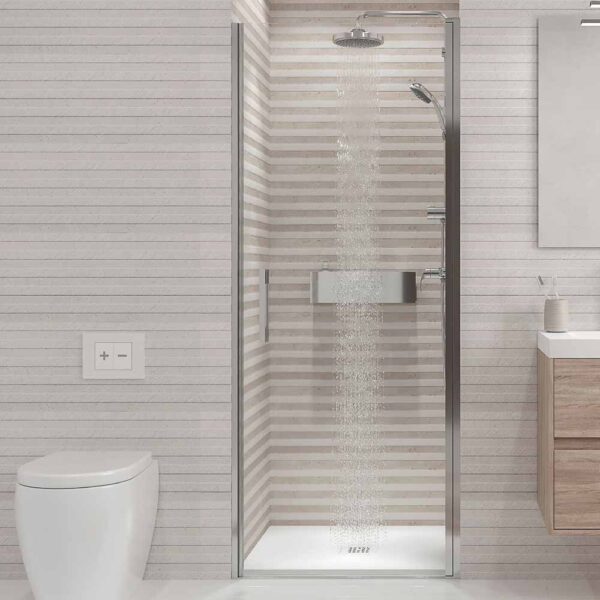 Mampara de ducha OPEN 1 puerta 71 cm a 72,5 cm   altura especial 187 cm  CROMO