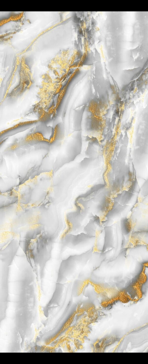 Plato de ducha STONE 3D acabado mármol oro 115 cm x 85 cm - Panel 195 cm 115 cm mármol oro - Panel 195 cm x 84,5 cm mármol oro - Mampara de ducha FLARE rectangular 2 fijos - 2 puertas  115 cm x 85 cm ORO BRILLO