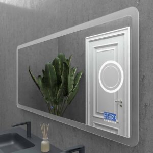 Espejo DENVER 190 cm x 110 cm luz frontal y trasera neutra, antivaho y espejo aumento led. Triple touch