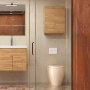 Columna susspendida 2 puertas  90 cm x 60 cm x 35 cm ROBLE CLARO