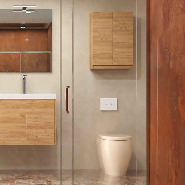 Columna susspendida 2 puertas  90 cm x 60 cm x 35 cm ROBLE CLARO