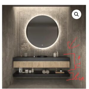 Mueble de baño NIC suspendido 3 cajones 170 cm  ROBLE CLARO - Encimera con lavabo  FOGO semiencastrado izda  GRAFITO - Estante inferior  GRAFITO