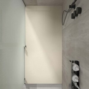 Plato de ducha PLASTER 100x100 MOKA ral 1019 + Base 142 cm x 100 MOKA ral 1019 - Plato ducha PLASTER 80x160 CREMA ral 1013