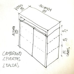 Columna BINARIO  según plano acabado CEMBRANO  80x87x35 ( entrega dentro domicilio )
