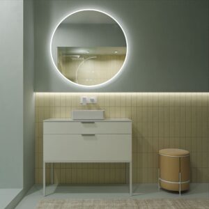 Mueble de baño ELLA  2 cajones  ral 9001 - Patas con ral 9001 sin lavabo