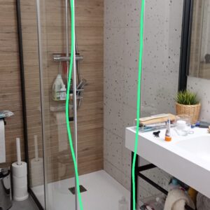 Puerta mampara lado de 77  ducha rectangular F2  111,5 x 77