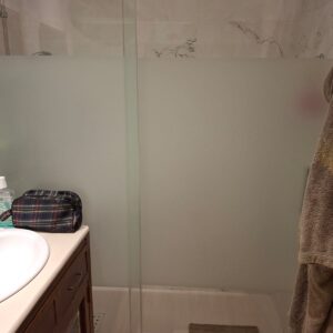 Mampara de ducha ZEN 120 cm cromo serigrafia VERO