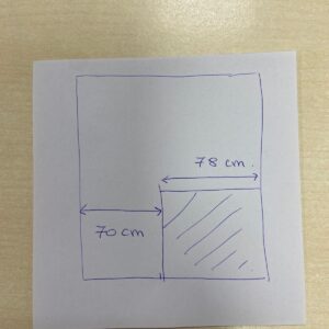 Mampara de ducha OPEN 1 puerta  70 cm + 1 fijo murete  ( 88,4x77,7 ) CROMO