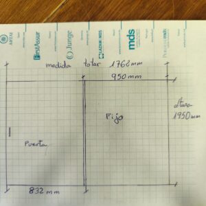 Mampara de ducha BASIC free 1 fijo - 1 puerta corredera  176 cm s/plano CROMO